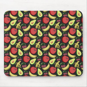 Fruit seamless pattern colorful tropical fruit mouse pad