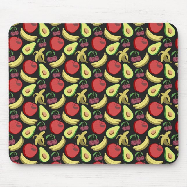 Fruit seamless pattern | colorful tropical fruit mouse pad (Front)