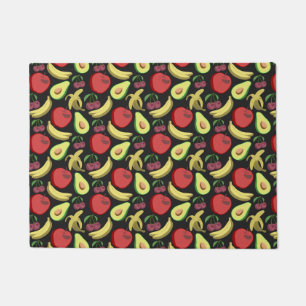 Fruit seamless pattern colourful tropical fruit doormat
