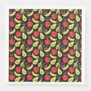 Fruit seamless pattern colourful tropical fruit napkin