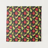 Fruit seamless pattern | colourful tropical fruit