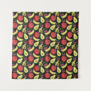 Fruit seamless pattern colourful tropical fruit tapestry