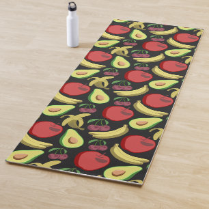 Fruit seamless pattern   colourful tropical fruit yoga mat