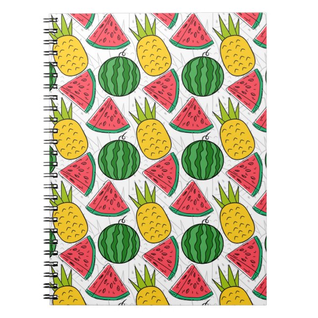 Fruit seamless pattern | Fruit surface pattern 10 Notebook (Front)