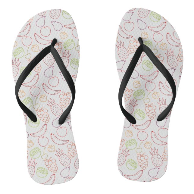 Fruit seamless pattern | Fruit surface pattern 12 Jandals (Footbed)