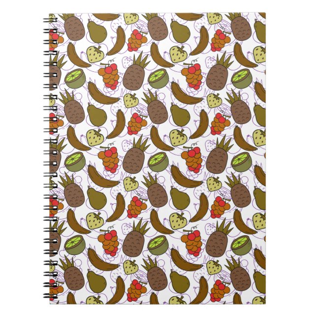 Fruit seamless pattern | Fruit surface pattern 14 Notebook (Front)