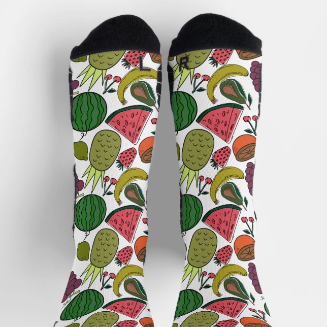 Fruit seamless pattern | Fruit surface pattern 15  Socks (Top)