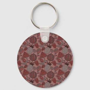 Fruit seamless pattern Fruit surface pattern 16 Key Ring