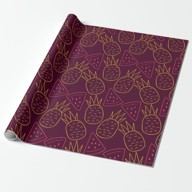 Fruit seamless pattern | Fruit surface pattern 18 Wrapping Paper (Unrolled)