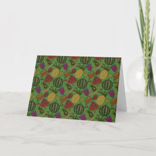 Fruit seamless pattern Fruit surface pattern 19 Card