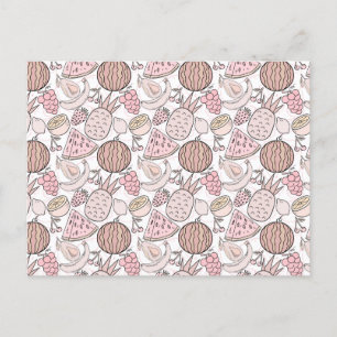 Fruit seamless pattern   Fruit surface pattern 1 Postcard