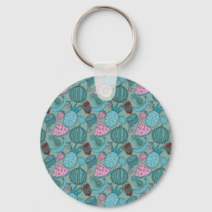 Fruit seamless pattern Fruit surface pattern 20 Key Ring
