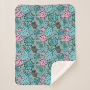 Fruit seamless pattern Fruit surface pattern 20 Sherpa Blanket