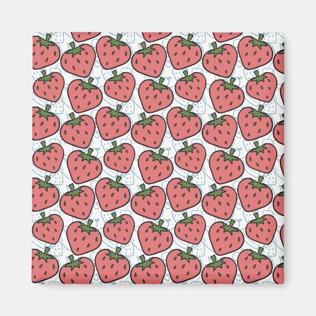Fruit seamless pattern | Fruit surface pattern 21 Magnet (Front)