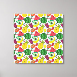 Fruit seamless pattern Fruit surface pattern 22 Canvas Print