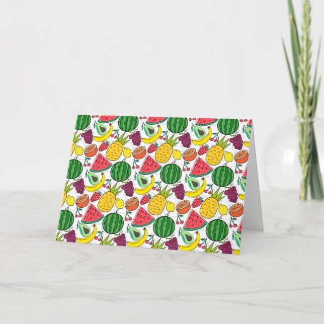 Fruit seamless pattern | Fruit surface pattern 22 Card (Front)