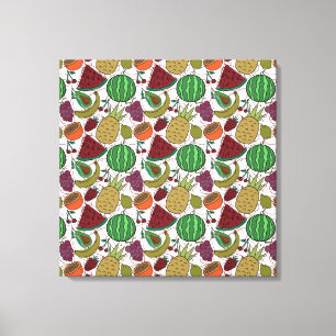 Fruit seamless pattern   Fruit surface pattern 25 Canvas Print