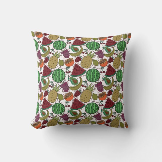 Fruit seamless pattern | Fruit surface pattern 25 Cushion (Front)