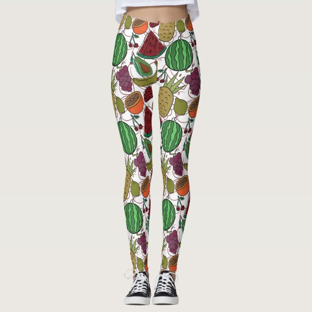 Fruit seamless pattern | Fruit surface pattern 25 Leggings (Front)
