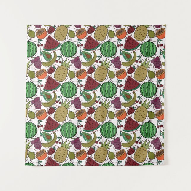 Fruit seamless pattern | Fruit surface pattern 25 Tapestry (Front)