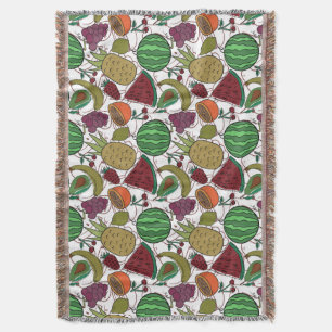 Fruit seamless pattern Fruit surface pattern 25 Throw Blanket