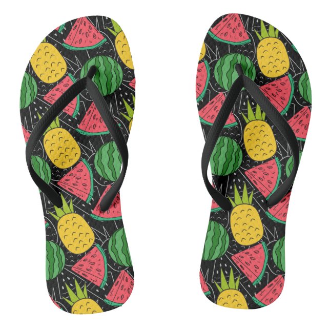 Fruit seamless pattern | Fruit surface pattern 26 Jandals (Footbed)