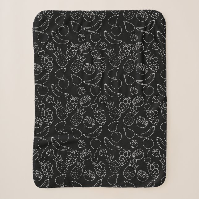 Fruit seamless pattern | Fruit surface pattern 2 Sherpa Blanket (Front)