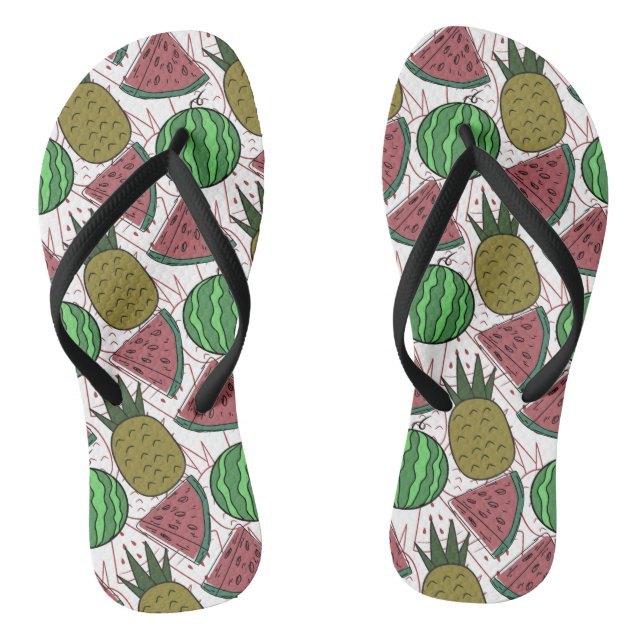 Fruit seamless pattern | Fruit surface pattern 35 Jandals (Footbed)
