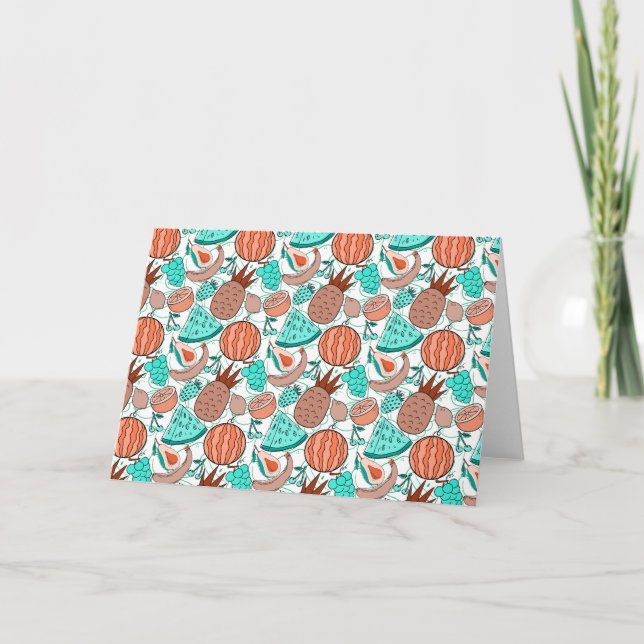 Fruit seamless pattern | Fruit surface pattern 39 Card (Front)