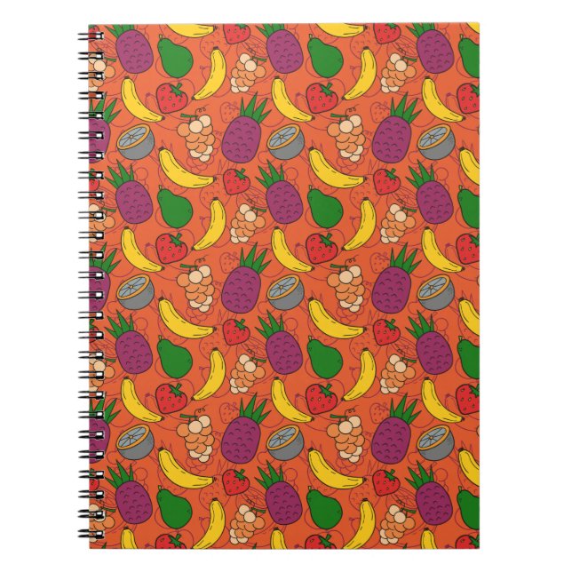 Fruit seamless pattern | Fruit surface pattern 40 Notebook (Front)