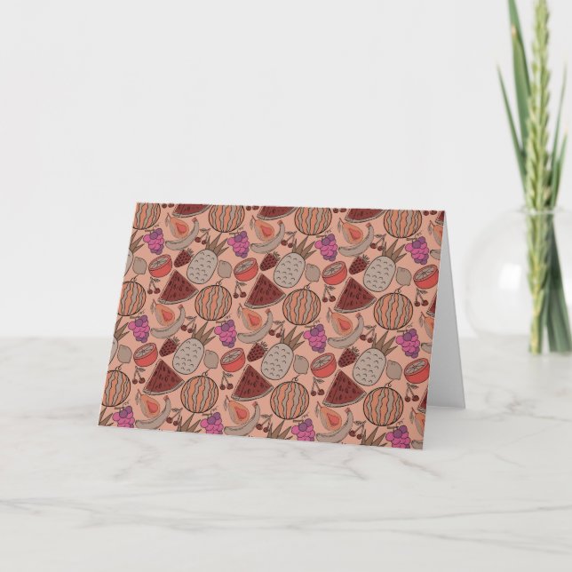 Fruit seamless pattern | Fruit surface pattern 45 Card (Front)