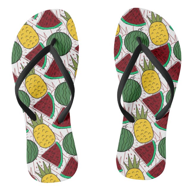 Fruit seamless pattern | Fruit surface pattern 46 Jandals (Footbed)