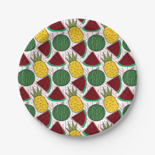 Fruit seamless pattern Fruit surface pattern 46 Paper Plate