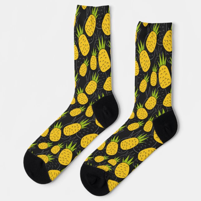 Fruit seamless pattern | Fruit surface pattern 4  Socks (Left)