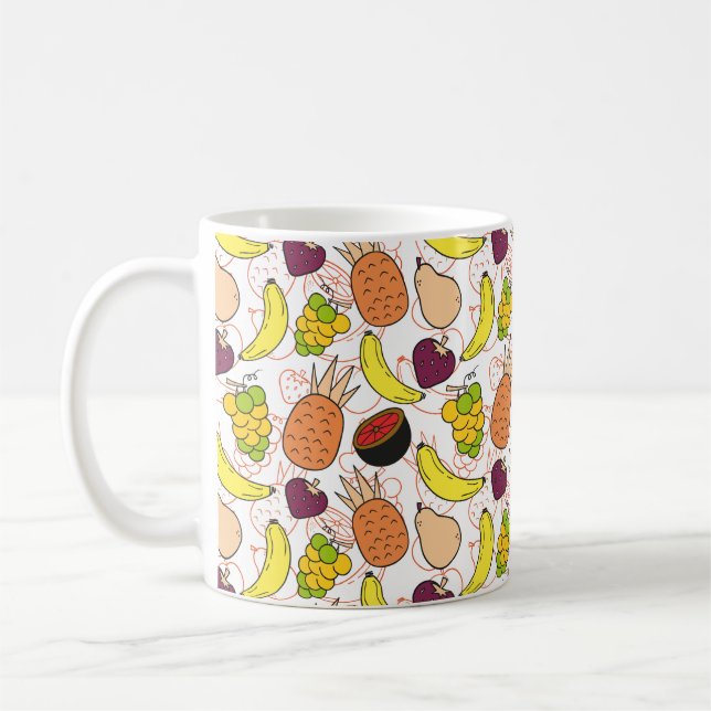 Fruit seamless pattern | Fruit surface pattern 50 Coffee Mug (Left)
