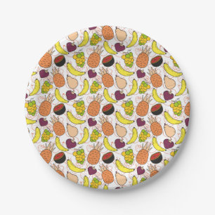 Fruit seamless pattern   Fruit surface pattern 50 Paper Plate