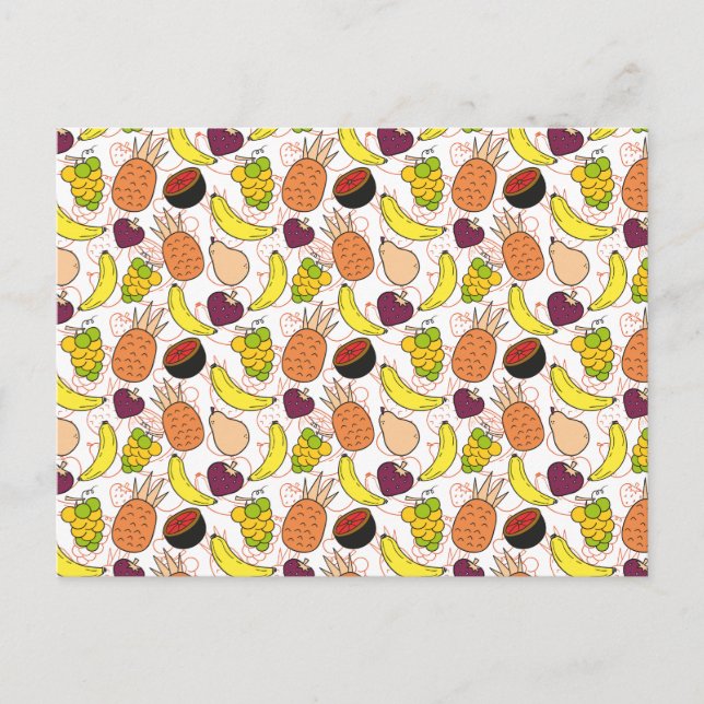 Fruit seamless pattern | Fruit surface pattern 50 Postcard (Front)