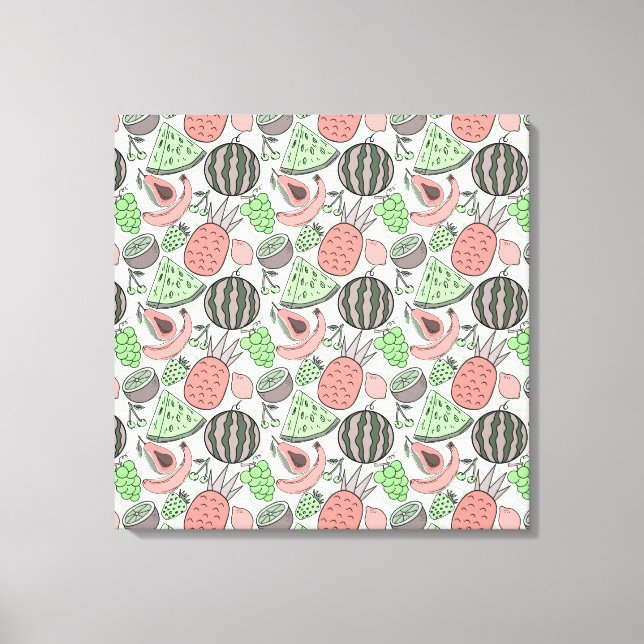 Fruit seamless pattern | Fruit surface pattern 53 Canvas Print (Front)