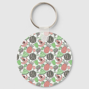 Fruit seamless pattern   Fruit surface pattern 53 Key Ring