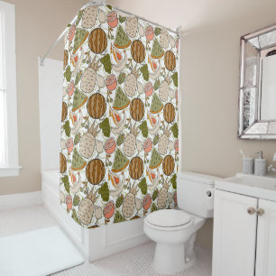 Fruit seamless pattern   Fruit surface pattern 54 Shower Curtain
