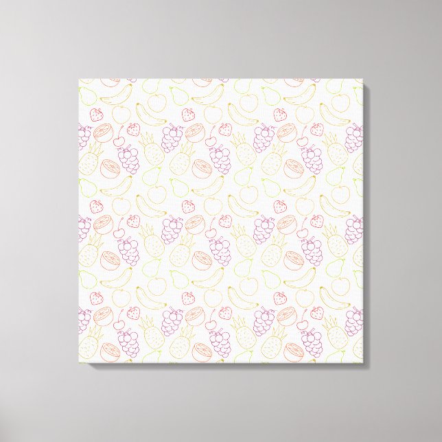 Fruit seamless pattern | Fruit surface pattern 58 Canvas Print (Front)