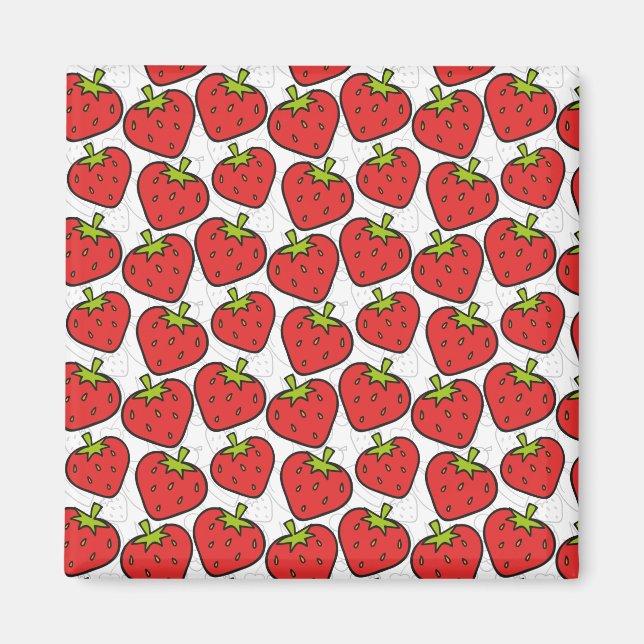 Fruit seamless pattern | Fruit surface pattern 60 Magnet (Front)