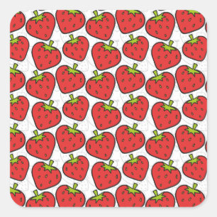 Fruit seamless pattern Fruit surface pattern 60 Square Sticker