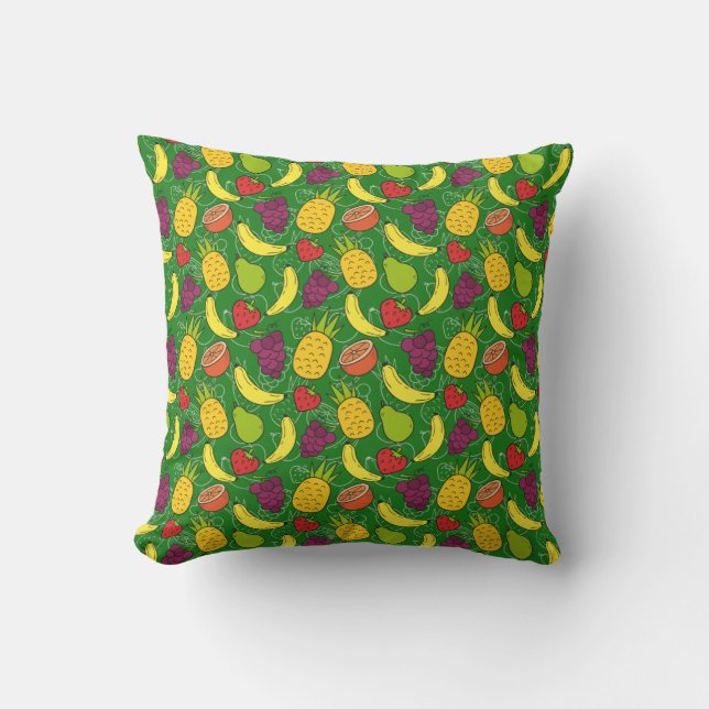 Fruit seamless pattern | Fruit surface pattern 7 Cushion (Front)