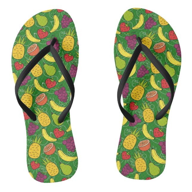 Fruit seamless pattern | Fruit surface pattern 7 Jandals (Footbed)
