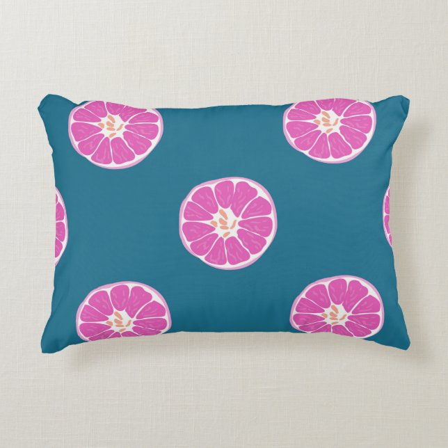 Fruit seamless pattern with orange. abstract,art,b decorative cushion (Front)