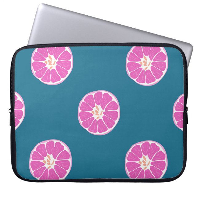 Fruit seamless pattern with orange. abstract,art,b laptop sleeve (Front)