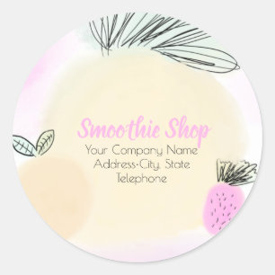 Fruit Shop Smoothie Beverage Business Label