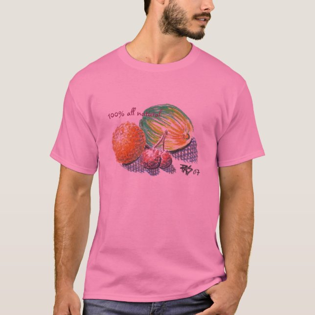 fruit sketch, 100% all natural T-Shirt (Front)