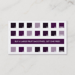 FRUIT SMOOTHIE customer appreciation (mod squares) Loyalty Card